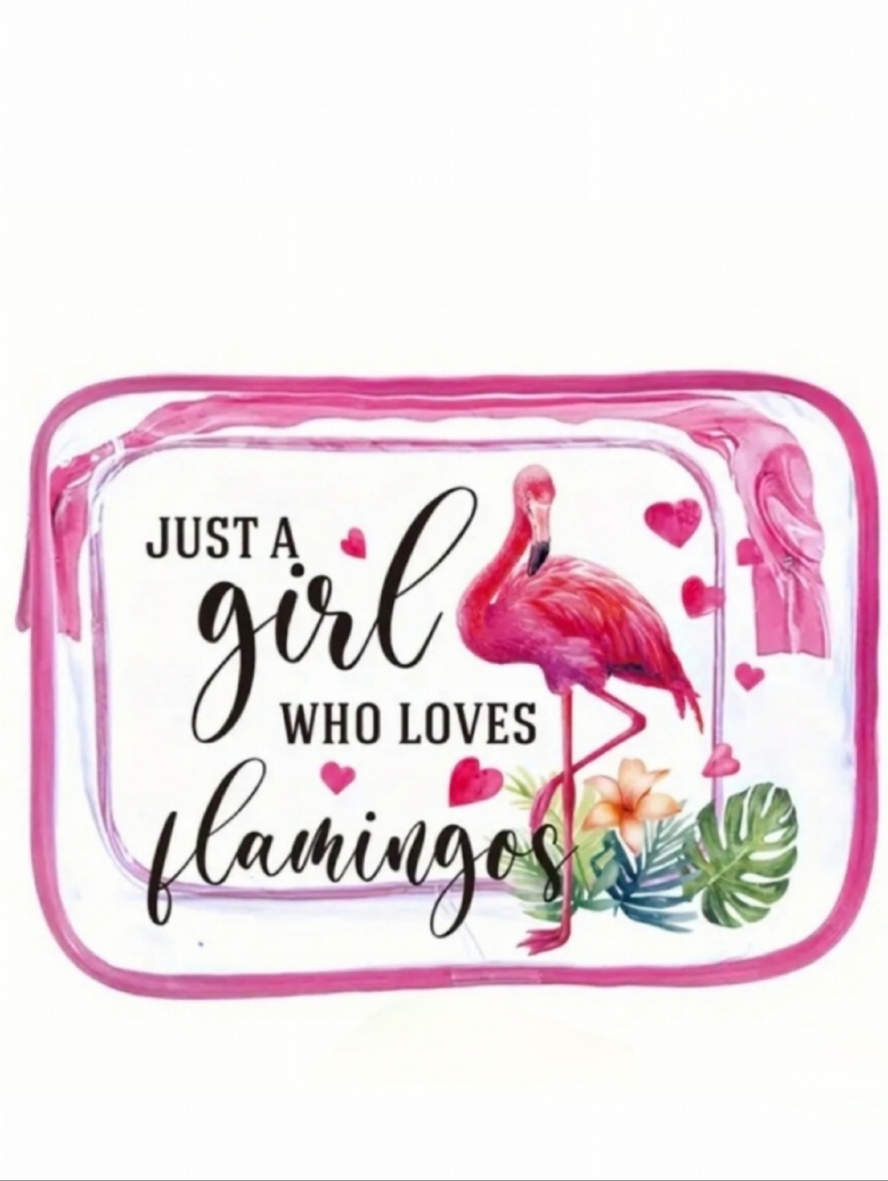 🌺Flamingo Travel Case Just A Girl Who Loves Flamingos Makeup Bag Toiletries Bag